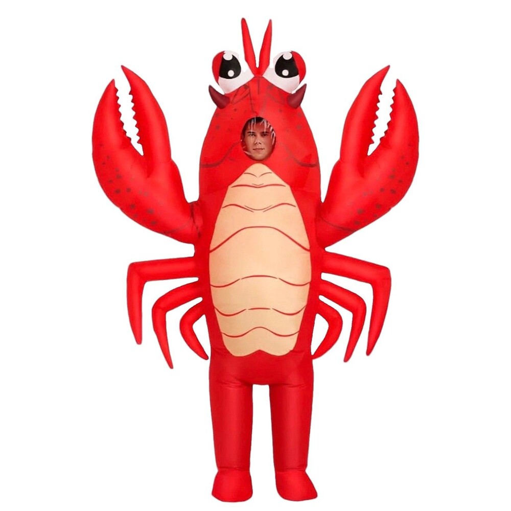 Inflatable Lobster Costume Adult Size Large Blow Up Funny Halloween Crawfish NEW